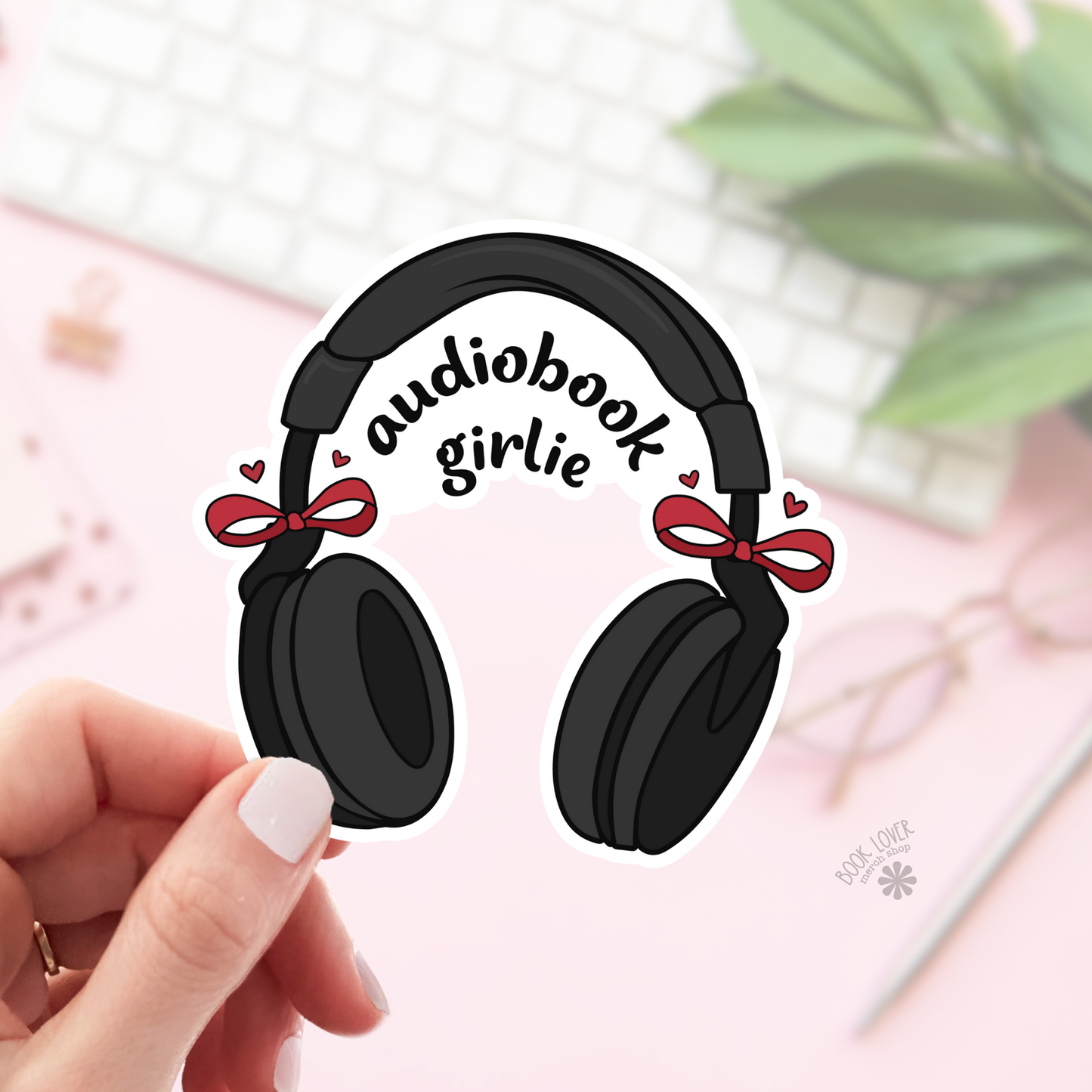 Audiobook Girlie Sticker | Matte Bookish Sticker | 2''