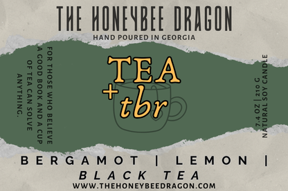 🌿 Tea + TBR | Bergamot, Lemon & Black Tea | Cozy Reading Candle