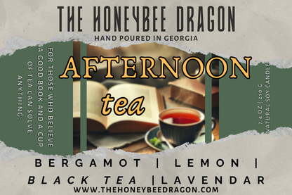 🌿 Tea + TBR | Bergamot, Lemon & Black Tea | Cozy Reading Candle