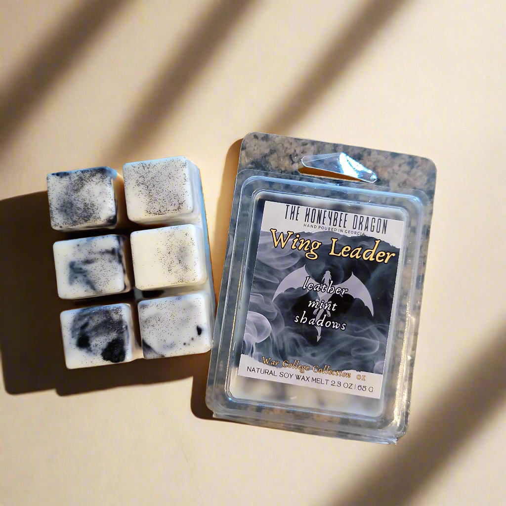 Wing Leader Bookish Wax Melts | Eucalyptus, Mint & Leather | 2.4 oz Soy