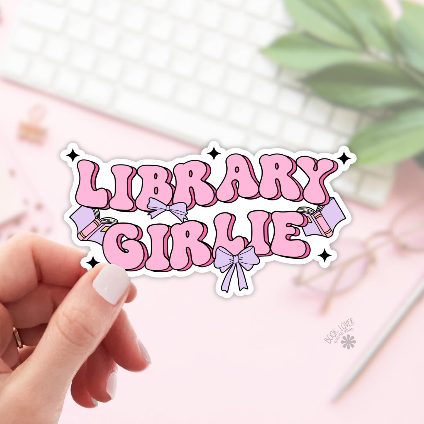 Library Girlie Sticker | Matte Bookish Sticker | Book Lover Gift | Book Lover Gift: 2''