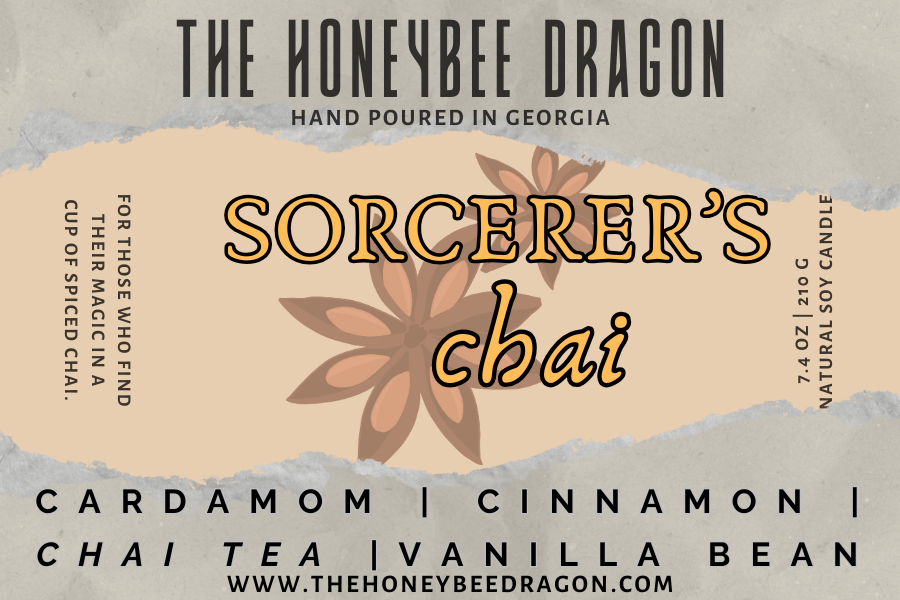 🧙‍♂️ Sorcerer’s Chai | Cardamom, Cinnamon & Vanilla Bean | Spiced Magic Candle