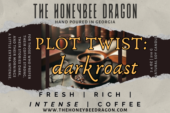 ☕ Plot Twist: Dark Roast | Fresh, Rich, Intense Coffee | Limited Run Candle