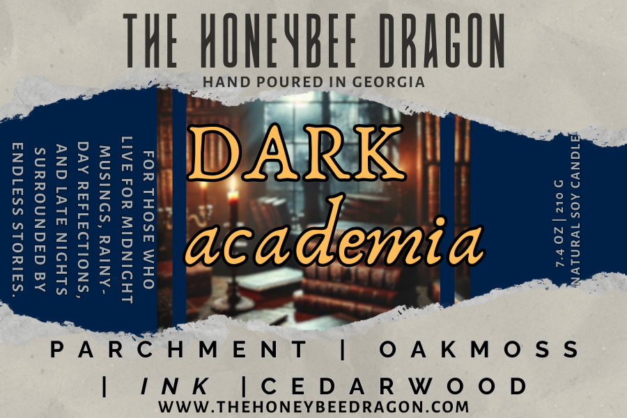 Dark Academia Bookish Candle | Bergamot, Parchment & Amber | 7.4 oz Soy