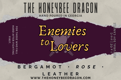 ⚔️ Enemies to Lovers | Bergamot, Violet & Vetiver | Dark Slow-Burn Candle