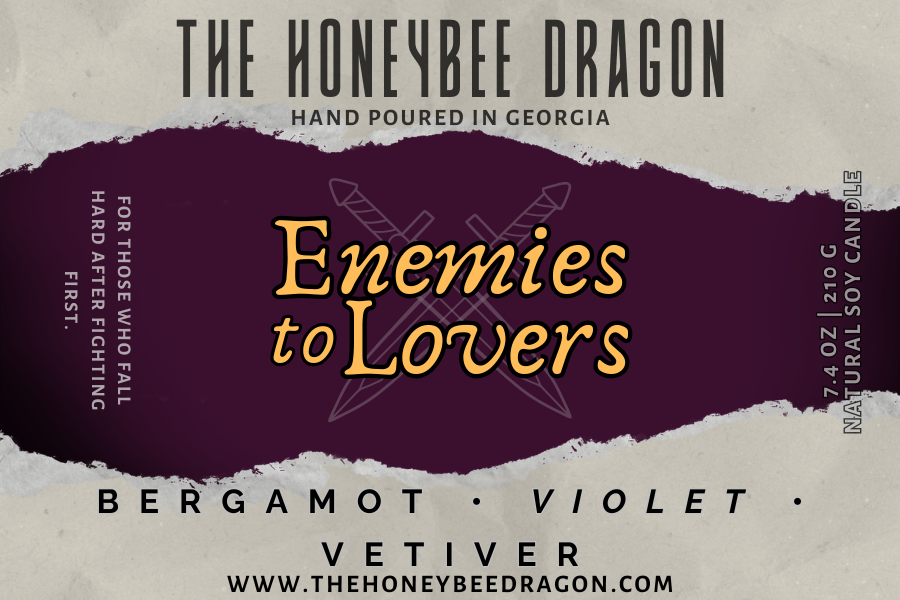 ⚔️ Enemies to Lovers | Bergamot, Violet & Vetiver | Dark Slow-Burn Candle