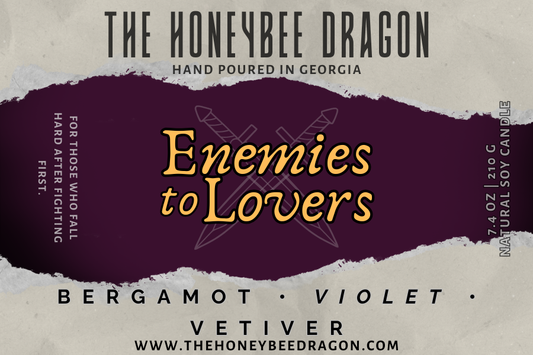 ⚔️ Enemies to Lovers | Bergamot, Violet & Vetiver | Dark Slow-Burn Candle
