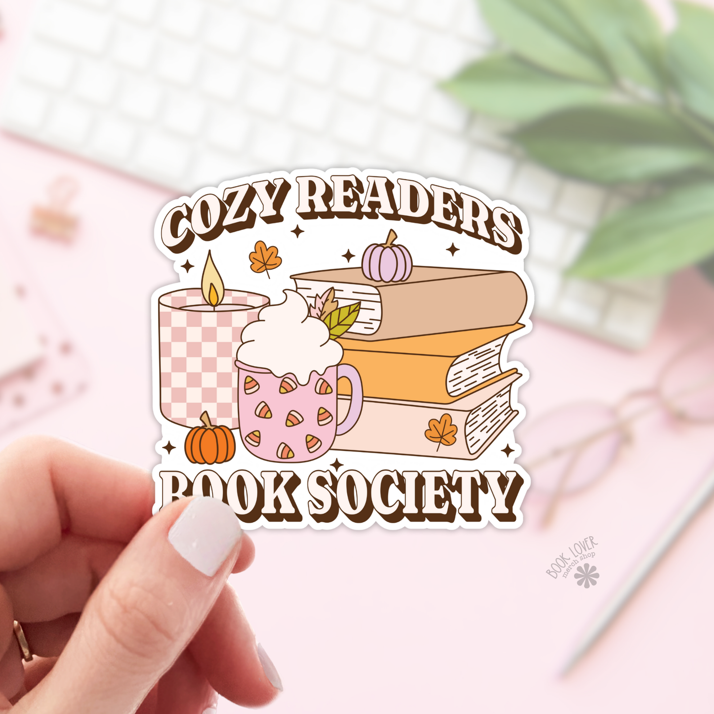 Cozy Readers Book Society Sticker | Matte Bookish Sticker | 2''