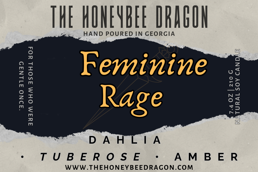 🖤 Feminine Rage | Dahlia, Tuberose & Amber | Dark Floral Power Candle