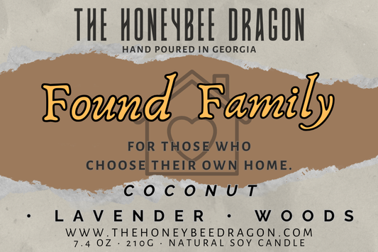 💛 Found Family | Coconut, Lavender, Woods & Vanilla | Cozy Comfort Candle