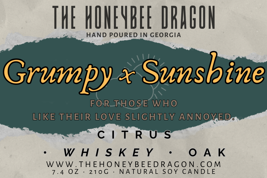 ☀️ Grumpy x Sunshine | Citrus, Oak, Whiskey & Vanilla | Opposites-Attract Candle