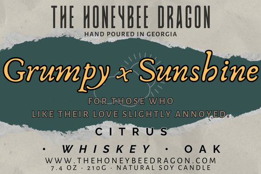 ☀️ Grumpy x Sunshine | Citrus, Oak, Whiskey & Vanilla | Opposites-Attract Candle