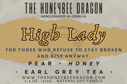 👑 High Lady | Pear, Honey & Earl Grey | Soft Power Fae Candle