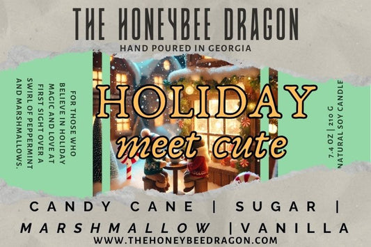 ☕ Holiday Meet Cute | Candy Cane, Marshmallow & Vanilla | Sweet Holiday Romance Candle