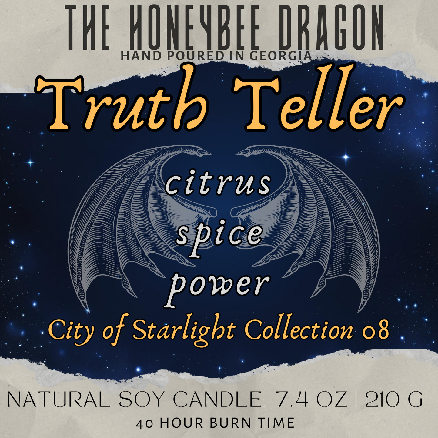 Truth Teller Bookish Wax Melts | Citrus, Spice & Oak | 2.4 oz Soy