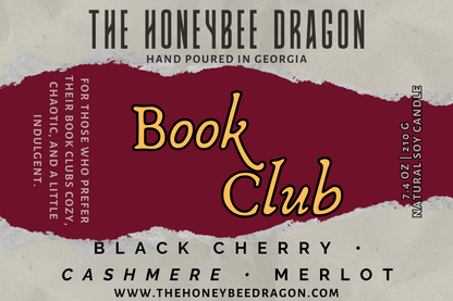 🍷 Book Club | Black Cherry, Red Wine & Vanilla Oak | Reader Ritual Candle
