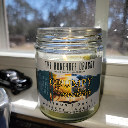 ☀️ Grumpy x Sunshine | Citrus, Oak, Whiskey & Vanilla | Opposites-Attract Candle