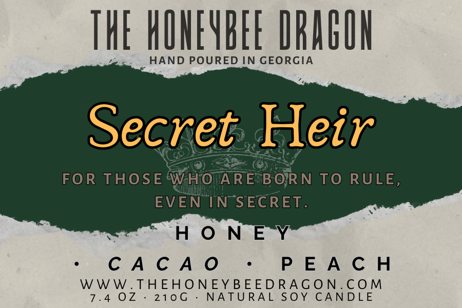 👑 Secret Heir | Honey, Peach, Cacao & Grapefruit | Royal Fantasy Candle