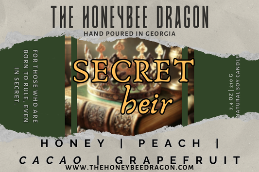 Secret Heir Candle | Honey, Grapefruit & Cacao | 7.5 oz Soy