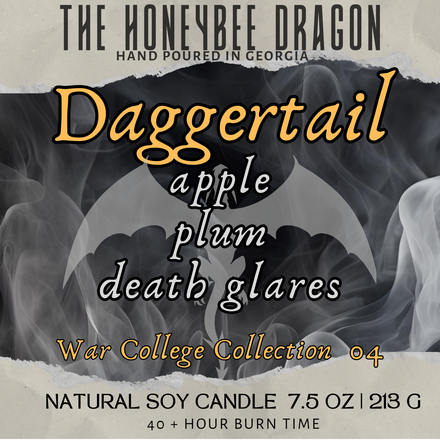 Daggertail Bookish Candle | Apple Plum | 7.5 oz Soy