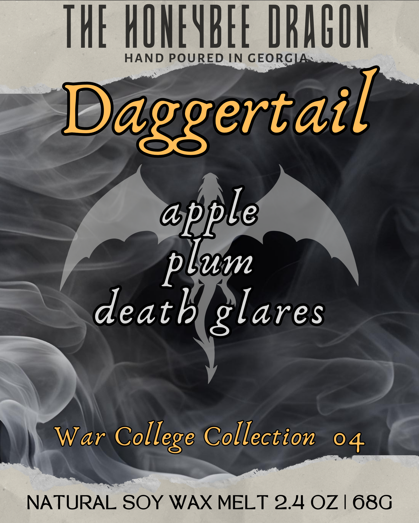 Daggertail Bookish Wax Melts | Apple, Plum, & Vanilla | 2.4 oz Soy