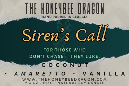 🐚 Siren’s Call | Coconut, Amaretto & Vanilla | Sultry & Addictive Candle
