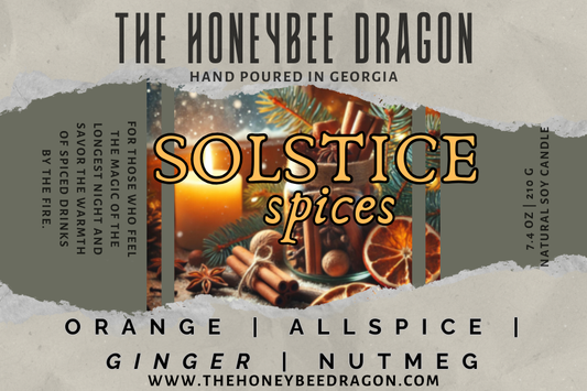 Solstice Spices Candle | Orange, Ginger & Vanilla | 7.5 oz Soy