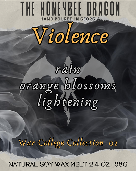 Violence Bookish Wax Melts | Orange Blossom & Petrichor | 2.4 oz Soy