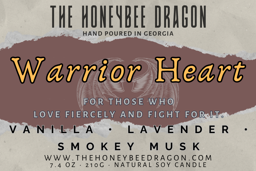 🛡️ Warrior Heart | Lavender, Vanilla & Smokey Woods | Devoted Protector Candle